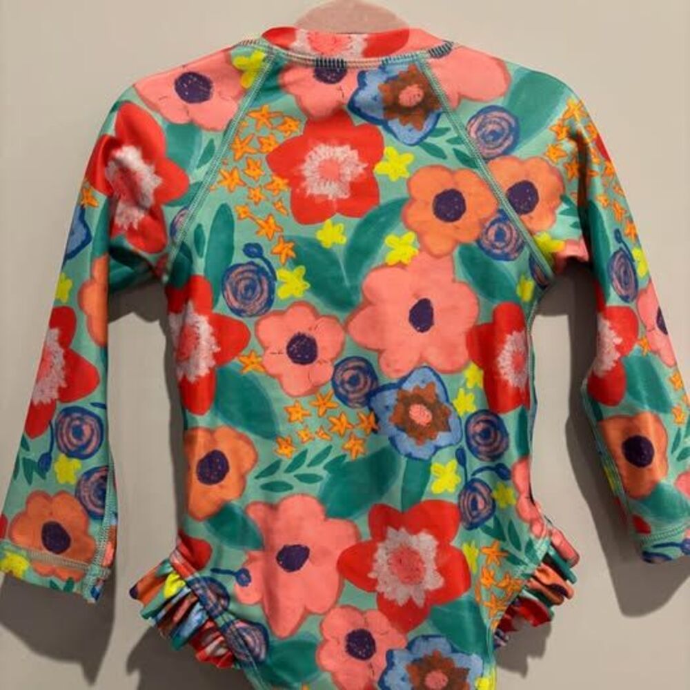 Tea floral 12-18 mo bathing suit rash guard - Picture 3 of 4
